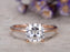 1 Carat Cushion Cut solitaire Moissanite Engagement Ring in Rose Gold