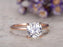 1 Carat Cushion Cut solitaire Moissanite Engagement Ring in Rose Gold