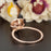 Handmade 1.25 Cushion Cut Peach Morganite and Diamond Engagement Ring in Rose Gold Classic Ring