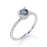0.75 Carat Round Brilliant Icy Grey Salt and Pepper Diamond Hidden Halo Engagement Ring in White Gold