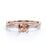 1.50 Carat Cushion Cut Pink Morganite & Diamond October Birthstone Infinity Engagement Ring in Rose Gold