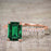 1 Carat emerald cut Emerald Solitaire Engagement Ring in Rose Gold