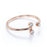 Open Stacking Ring with Bezel Set Round Diamonds in Rose Gold
