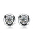 .50 Carat Round Cut Diamond Bezel Stud Earrings in White Gold