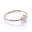 Delicate Diamond Stacking Wedding Ring Band in Rose Gold