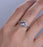 Bezel 1.25 Carat Pear Shape Blue Moonstone and Diamond Wedding Set with Crown Band in White Gold