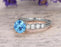 Perfect 1.25 Carat Round Cut Aquamarine and Diamond Engagement Ring in White Gold