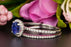 1.50 Carat Round Cut Halo Sapphire and Diamond Wedding Ring Set in White Gold