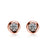.50 Carat Round Cut Diamond Bezel Stud Earrings in Rose Gold