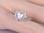 1.25 Carat Heart Shape Moissanite and Diamond Engagement Ring in White Gold