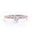 Charming Emerald and Round Cut Diamonds Stacking Ring in Rose Gold