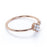 Charming Emerald and Round Cut Diamonds Stacking Ring in Rose Gold