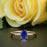 1.25 Carat Oval Cut Sapphire and Diamond Engagement Ring in Rose Gold Elegant Ring