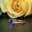 1.25 Carat Oval Cut Sapphire and Diamond Engagement Ring in Rose Gold Elegant Ring