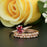 2 Carat Oval Cut Ruby and Diamond Trio Wedding Ring Set in 9k Rose Gold Elegant Ring