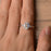 Vintage 1.50 Carat Oval Cut Blue Moonstone and Diamond Halo Engagement Ring in White Gold