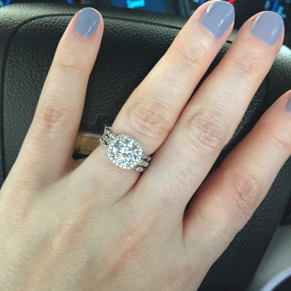 Sterling silver trio wedding set sale