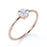 Stunning Round and Marquise Shape Diamond Stacking Wedding Ring in Rose Gold
