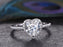 1.50 Carat Heart Shaped Moissanite and Diamond Wedding Ring in White Gold