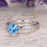 1.25 Carat Soliaire Aquamarine and Diamond Engagement Ring in White Gold
