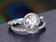 2 Carat Round Cut Moissanite and Diamond Bridal Ring Set in White Gold