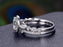 2 Carat Round Cut Moissanite and Diamond Bridal Ring Set in White Gold