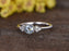 7 Stone 1.25 Carat Round Cut Aquamarine and Diamond Engagement Ring in White Gold