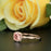 1.25 Carat Cushion Cut Peach Morganite and Diamond Engagement Ring in Rose Gold Art Deco Ring