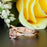 2 Carat Round Cut Peach Morganite and Diamond Bridal Ring Set in Rose Gold Celebrity Ring