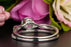 1.50 Carat Round Cut Peach Morganite and Diamond Wedding Ring Set in White Gold Celebrity Ring