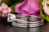 2 Carat Round Cut Sapphire and Diamond Trio Bridal Ring Set in White Gold Splendid Ring