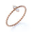 4 Stone Twist Style Diamond Stacking Ring in Rose Gold