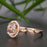 Classic 1.25 Carat Oval Cut Peach Morganite and Diamond Engagement Ring in Rose Gold Beautiful Ring