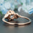 1.25 Carat Round Cut Sapphire and Diamond Engagement Ring in Rose Gold Timeless Ring