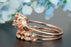 2 Carat Carat Round Cut Ruby and Diamond Trio Bridal Ring Set in 9k Rose Gold Timeless Ring