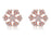 .20 Carat Round Cut Diamond Snowflake Stud Earrings in Rose Gold