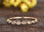 Unique .25 Carat Round cut Diamond Wedding Ring Band for Her in Rose Gold