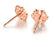 .20 Carat Round Cut Diamond Snowflake Stud Earrings in Rose Gold