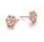 .20 Carat Round Cut Diamond Snowflake Stud Earrings in Rose Gold