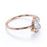 Round and Pear Cut Diamond Mini Stacking Ring in Rose Gold