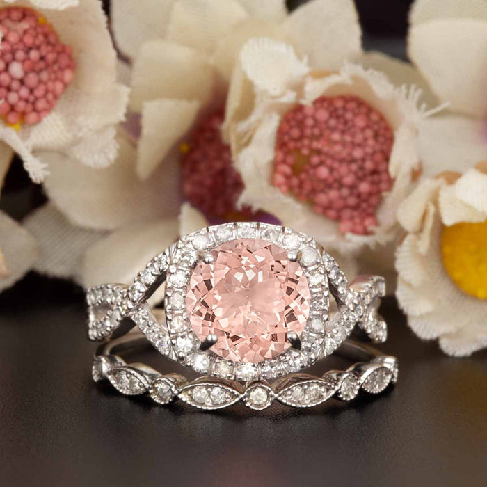 Art deco discount morganite ring