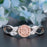 Handmade 1.25 Carat Round Cut Peach Morganite and Diamond Engagement Ring in White Gold Customized Ring