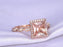 Antique 1.25 Carat Princess Cut Art Deco Morganite and Diamond Engagement Ring in Rose Gold