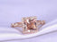Antique 1.25 Carat Princess Cut Art Deco Morganite and Diamond Engagement Ring in Rose Gold
