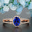 Elegant 1.25 Carat Oval Cut  Sapphire and Diamond Engagement Ring in Rose Gold