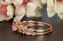 Celebrity 1.5 Carat Princess Cut Ruby and Diamond Wedding Ring Set in 9k Rose Gold