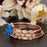 Celebrity 2 Carat Princess Cut Sapphire and Diamond Trio Wedding Ring Set in Rose Gold