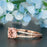 Designer 1.25 Carat Cushion Cut Peach Morganite and Diamond Engagement Ring in Rose Gold