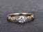 5 Stone 1.25 Carat Round Cut Moissanite and Diamond Engagement Ring in Yellow Gold