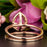 Classic 1.50 Carat Pear Cut  Peach Morganite and Diamond Bridal Ring Set in Rose Gold
